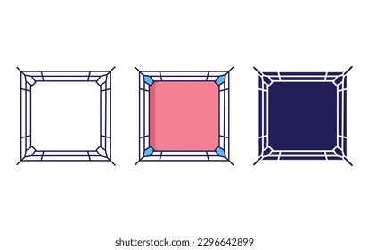 Boxing ring line and solid illustration icon
