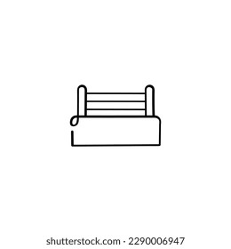 Boxing Ring Line Style Icon Design