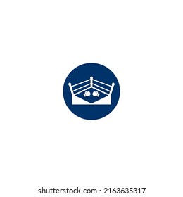 boxing ring logo vector illustration design template.