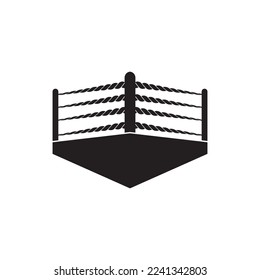 Boxing ring logo,icon vector illustration design