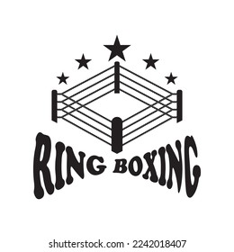 Boxing ring logo,icon vector illustration design