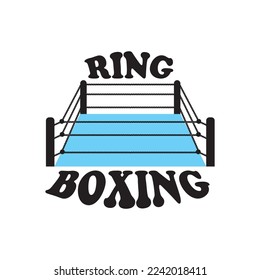 Boxing ring logo,icon vector illustration design