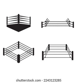 Boxring-Logo, Symbol, Vektorgrafik-Design