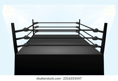 Boxing ring ropes. vector illustration