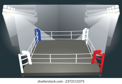 Boxing ring ropes. vector illustration