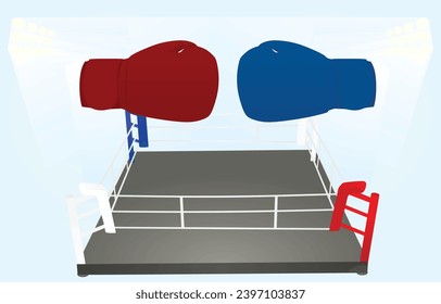 Boxing ring ropes. vector illustration