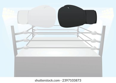 Boxing ring ropes. vector illustration