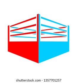 Boxing ring sign symbol. Boxing icon. Vector illustration