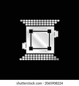 Boxing Ring silver plated metallic icon