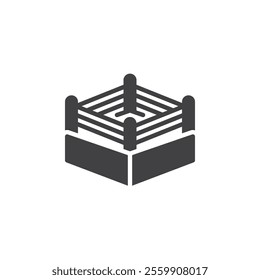 Boxing Ring vector icon. filled flat sign for mobile concept and web design. Boxing Arena glyph icon. Symbol, logo illustration. Vector graphics