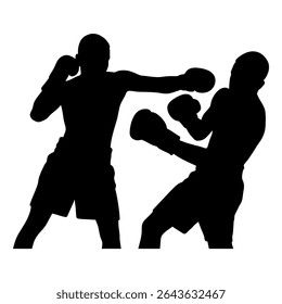 Boxing in the Ring. Vector image