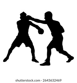 Boxing in the Ring. Vector image