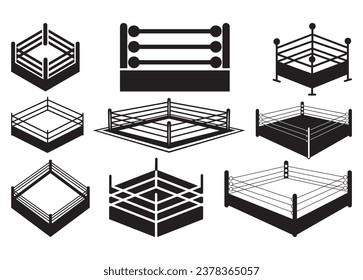 Boxing Ring Vector For Print, Boxing Ring Clipart, Boxing Ring vector Illustration