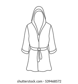 Boxing robe icon in outline style isolated on white background. Boxing symbol stock vector illustration.
