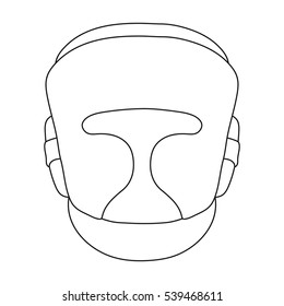 Boxing robe icon in outline style isolated on white background. Boxing symbol stock vector illustration.