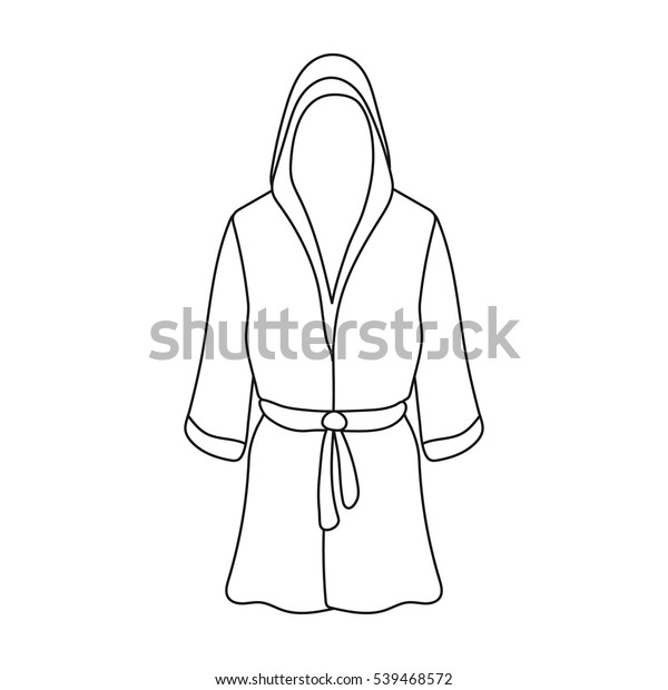 Boxing robe icon in\
outline style isolated on white background. Boxing symbol stock\
vector illustration.