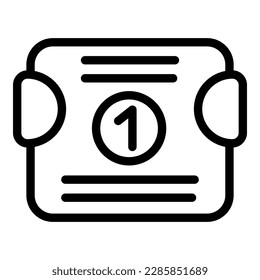 Boxing round board icon outline vector. Fight club. Box ring