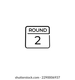 Boxing Round Line Style Icon Design