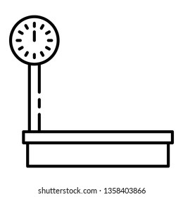 Boxing scales icon. Outline boxing scales vector icon for web design isolated on white background