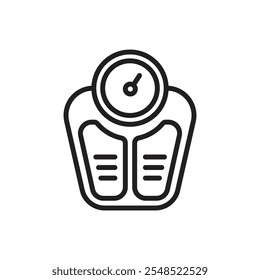 Boxing Scales Outline Icon Vector Illustration