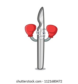 Boxing scalpel character cartoon style