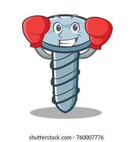 Boxing screw character cartoon style