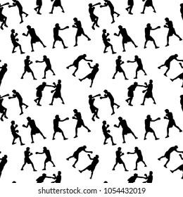 Boxing seamless pattern