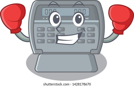 Boxing security alarm isolated in the cartoon