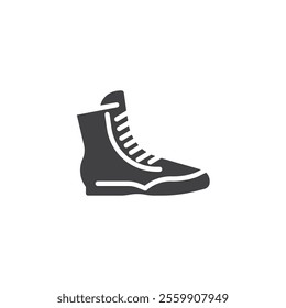 Boxing shoe vector icon. filled flat sign for mobile concept and web design. Boxing Shoes glyph icon. Symbol, logo illustration. Vector graphics
