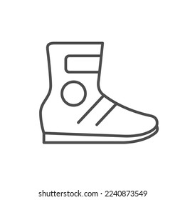 Boxing shoes line outline icon