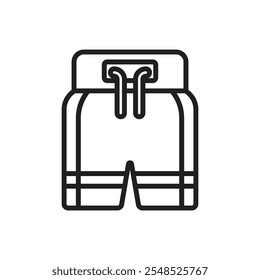 Boxing Short Outline Icon Vector Illustration