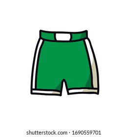 boxing shorts doodle icon, vector illustration