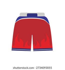 Boxing shorts vector illustration, boxing trunks icon vector, boxing apparel vector icon, boxing uniform clip art, martial arts sports shorts for muay thai, kickboxing, and mma

