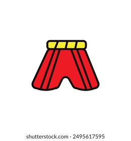 boxing shorts vector type icon