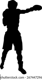 Boxing silhouette