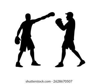 Boxing Silhouette Clip Art Collection