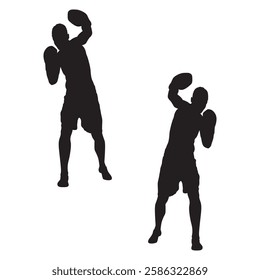 Boxing Silhouette, Boxing illustration, Boxing icon Silhouette, Boxing Silhouette illustration