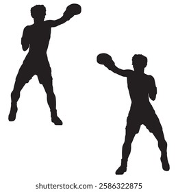Boxing Silhouette, Boxing illustration, Boxing icon Silhouette, Boxing Silhouette illustration