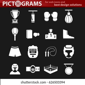 Boxing simply icons for web and user interfaces