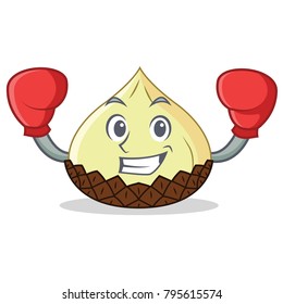 Boxing snake fruit character cartoon