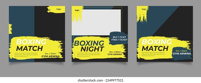 Boxing Social Media Post Template