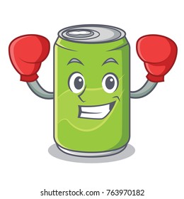 Boxing soft drink character cartoon