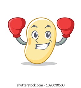 Boxing soy bean character cartoon