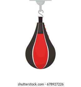 boxing speed bag. Vector illustration isolated on white background