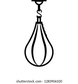 Boxing speed ball outline. Clipart image isolated on white background
