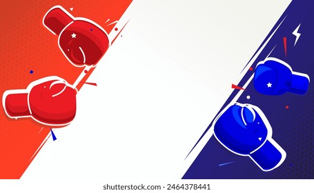 Boxing  sport abstract background design with empty space. Sport concept