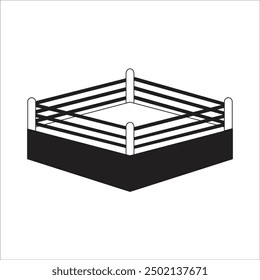 Boxeo Sport Arena Anillo plano icono Vector