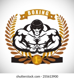 boxing sport design, vector illustration eps10 graphic 