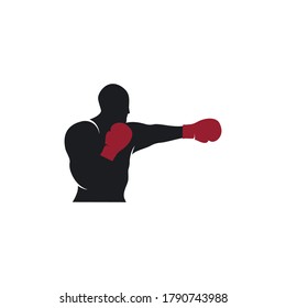 Boxing sport element vector flat design