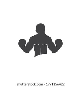 Boxing sport element vector flat design